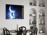 Moon bearer Glass Wall Art.