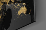 World Map Glass Wall Art.