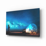 Starry Night Glass Wall Art.