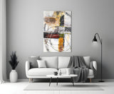 Abstract Glass Wall Art.