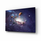 Planets Glass Wall Art.