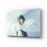 Tableau en verre Têtes de ballons - 72x46cm
