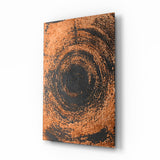 Kupfer-Spiralwirbel Glasbild - 72x46 cm