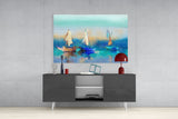 Sailboat Glass Wall Art.