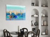 Sailboat Glass Wall Art.