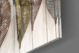 Feathers Glass Wall Art.
