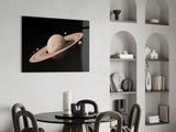Saturn Glass Wall Art.