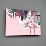 Flamingo Glass Wall Art.