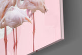 Flamingo Glass Wall Art.
