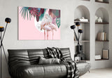 Flamingo Glass Wall Art.