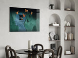 Butterfly Effect Glass Wall Art.