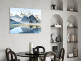 Mountains Glass Wall Art.