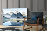 Mountains Glass Wall Art.