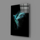 Luminious Parrot Glass Wall Art.