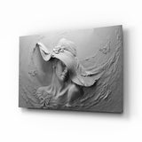 Relief Woman Glass Wall Art - 72x46 cm