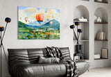 Hot Air Balloons Glass Wall Art.