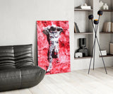 Astronaut and Space Grass Glass Art.