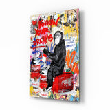 Monkey Advice Glass Art - 72x46 cm