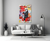 Monkey Advice Glass Art.