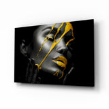 Yellow Paint Glass Art - 72x46 cm