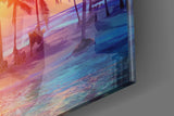Sunset and Palms Glass Art.