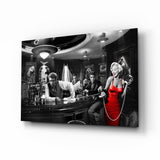 Red Dress Diner Legends Glass Wall Art - 72x46 cm