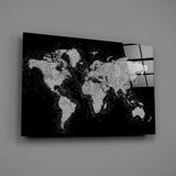 World Map Glass Art.