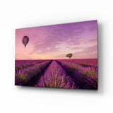 Arte della parete di vetro Lavanda e palloncino