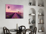 Lavender and Balloon Glass Art.