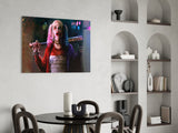 Harley Quinn Glass Art.