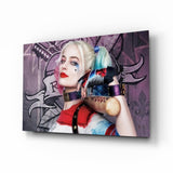 Harley Quinn Glass Art.