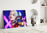Harley Quinn Glass Art.