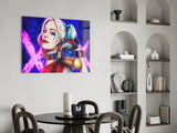Harley Quinn Glass Art.