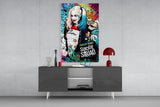 Harley Quinn Glass Art.