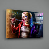 Harley Quinn Glass Art.