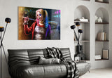 Harley Quinn Glass Art.