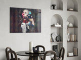 Harley Quinn Glass Art.