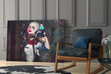 Harley Quinn Glass Art.