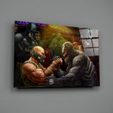 Venom vs Bane Glass Art.