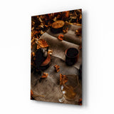 Autumn Picnic Glass Art - 72x46 cm