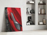 Ferrari’s Red Glass Wall Art.