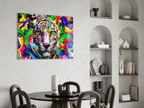 Eye of the Tiger Glass Wall Art.