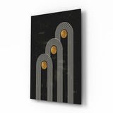 Tableau en verre Trois points - 72x46 cm