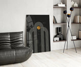 The Dot and Lines Glass Wall Art.