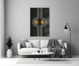 Two Dots Glass Wall Art.