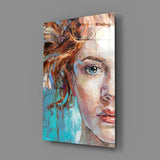 Woman  Glass Wall Art.
