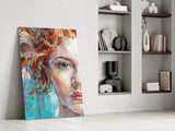 Woman  Glass Wall Art.