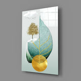Tree on a Leaf Glass Wall Art.