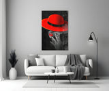 Scarlet Hat Glass Wall Art.