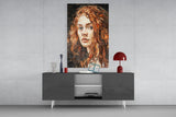 Woman  Glass Wall Art.